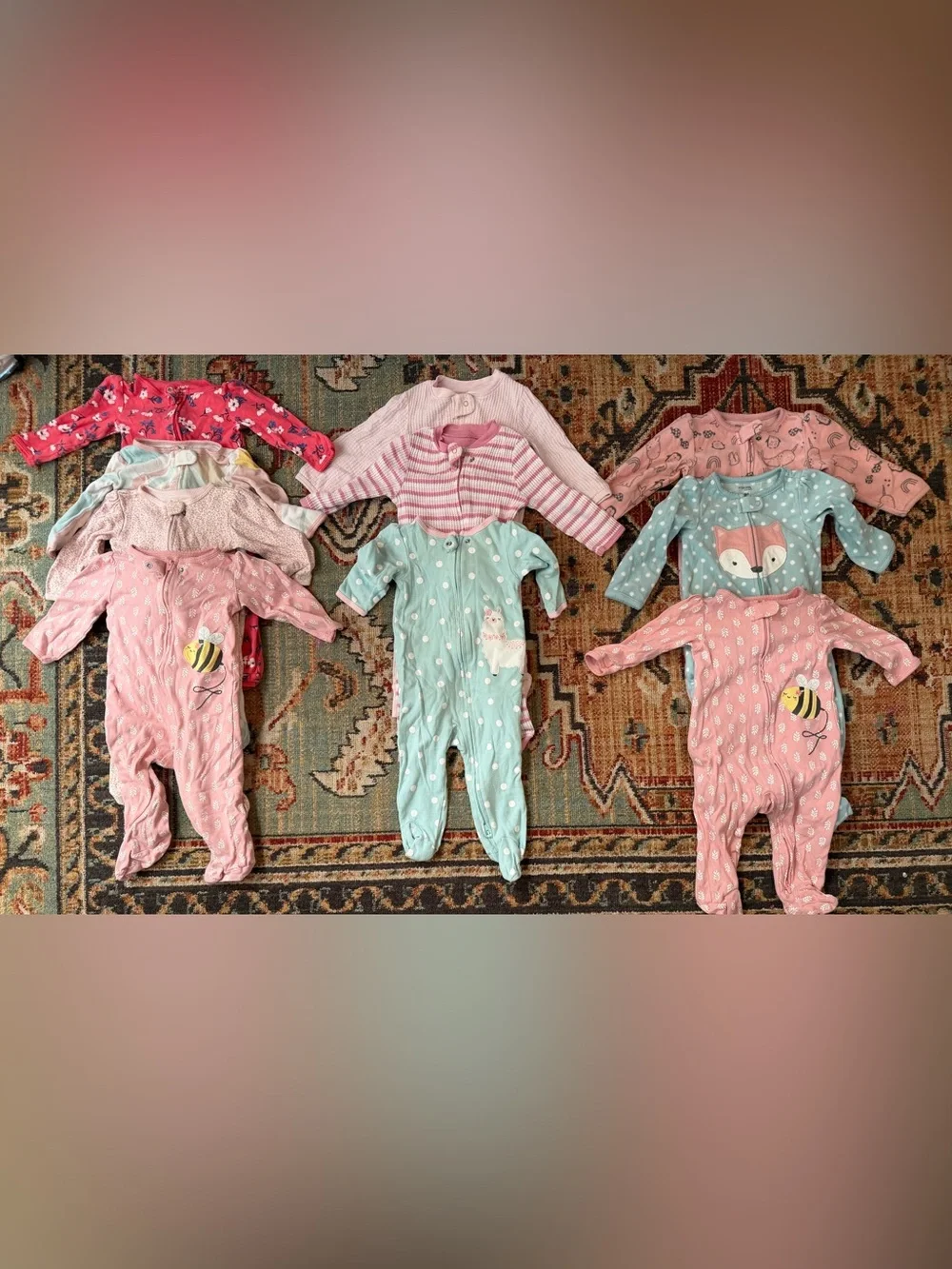 Carters Girls' (10 count) Sleeper Bundle